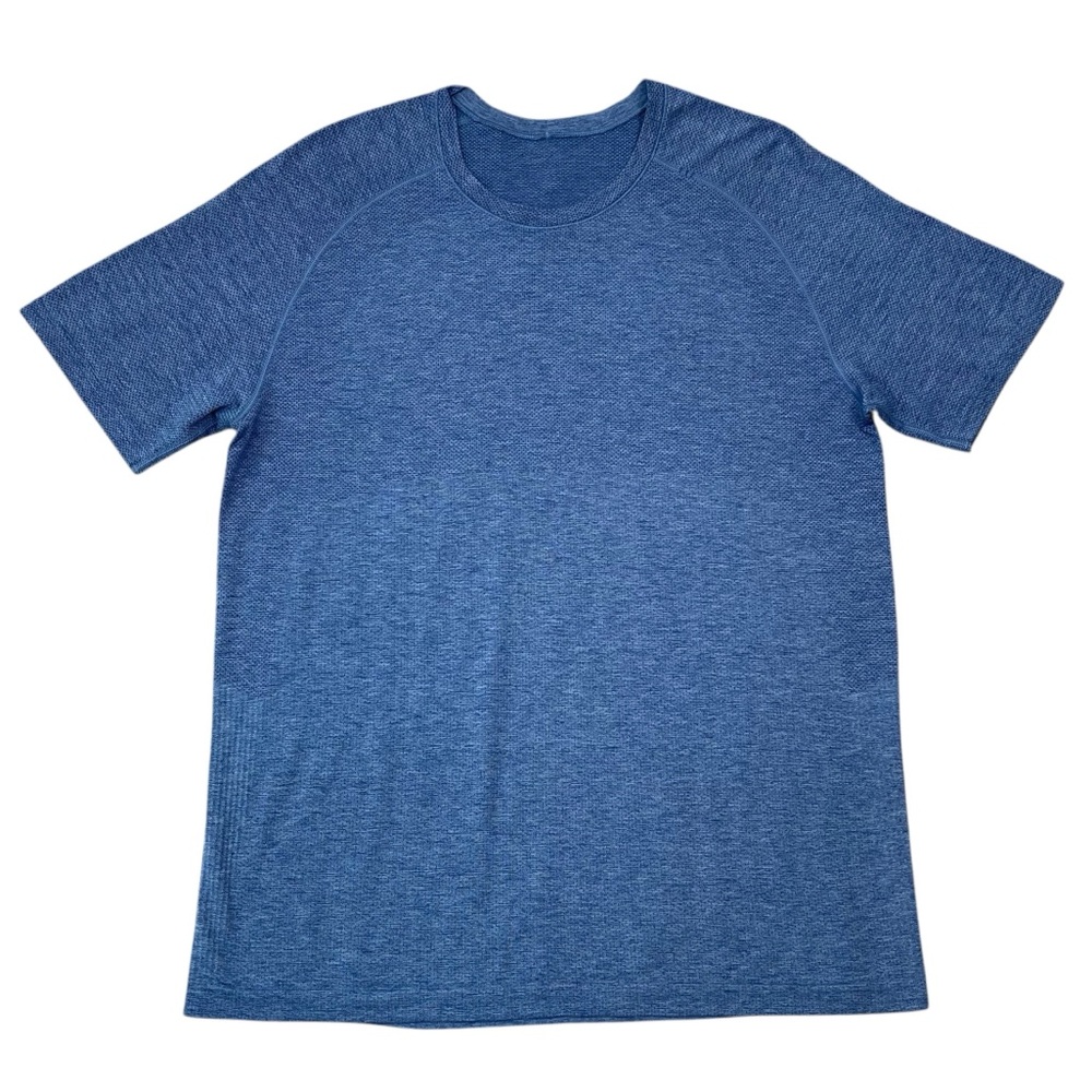 Lululemon Men's Metal Vent Tech Short Sleeve Shirt Blue XL Stretch Performance